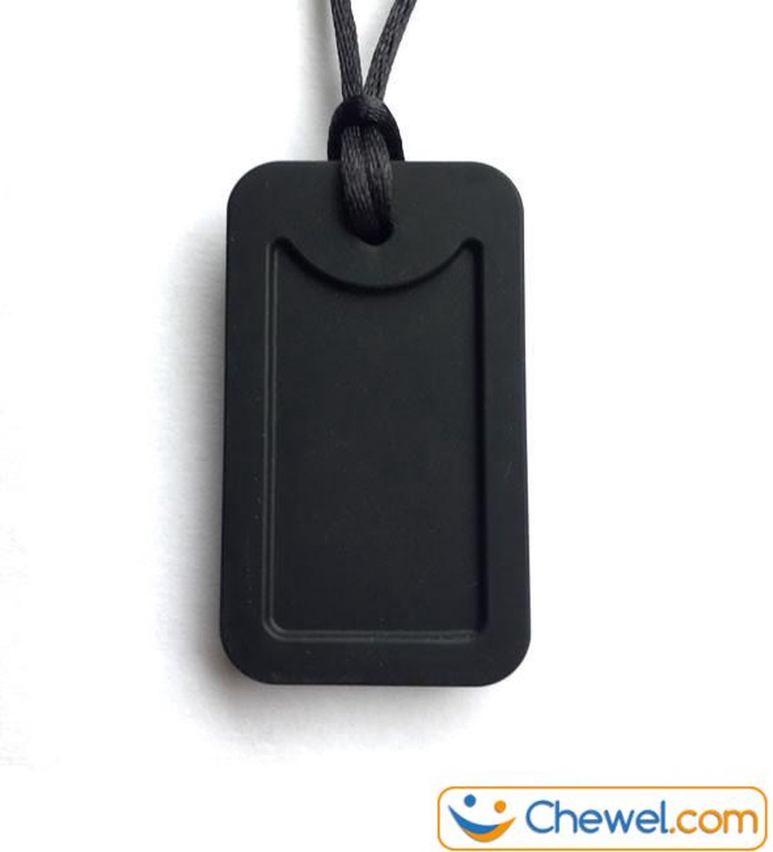 Bijtketting Kauwketting | Stoer Dogtag | Army Tag | Zwart | Chewel ®